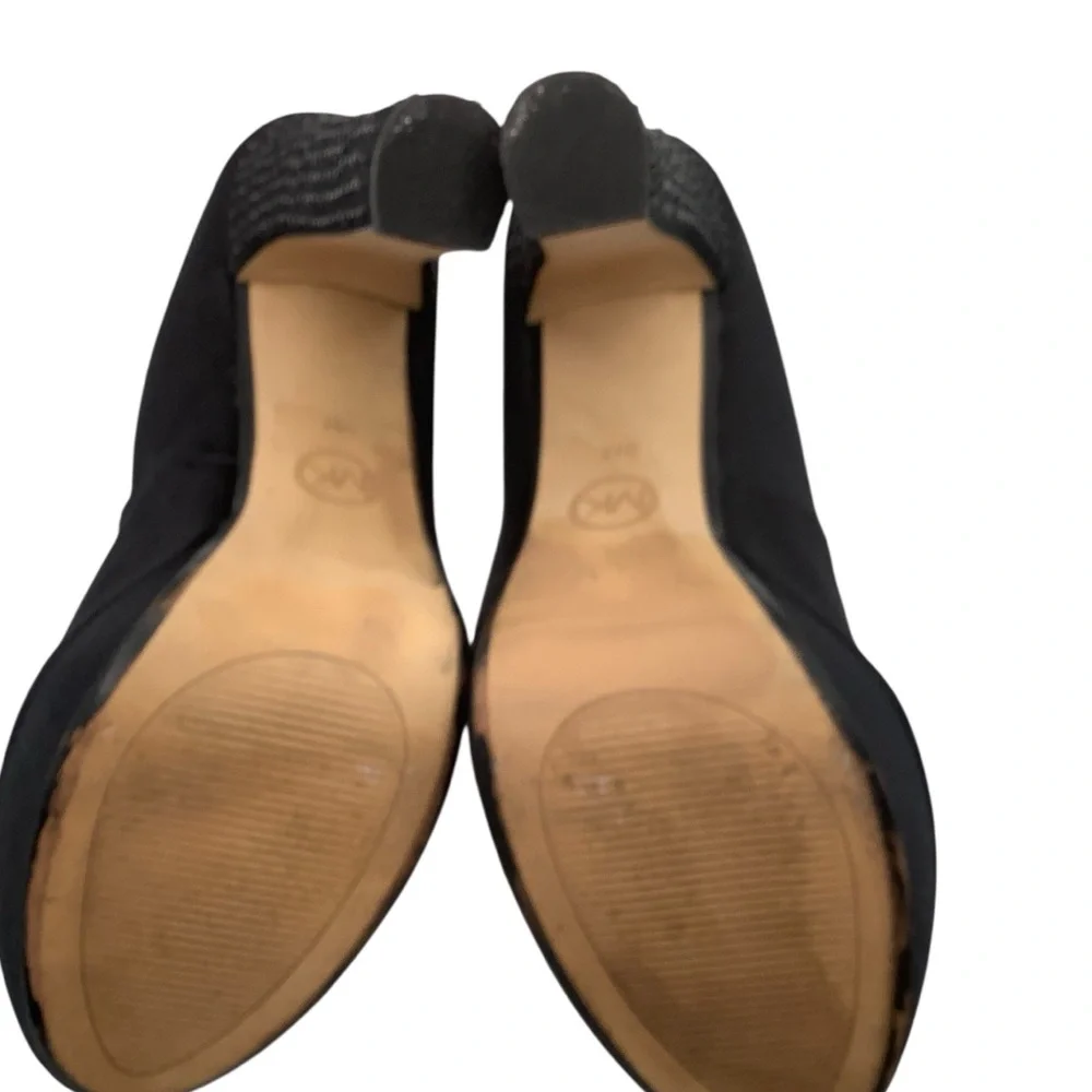 Michael Kors Y2K Black satin fabric‎ stones Heels size 9B - Picture 6 of 8